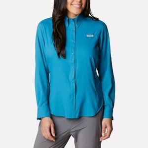 Columbia Tamiani II long sleeve shirt XS deep marine color